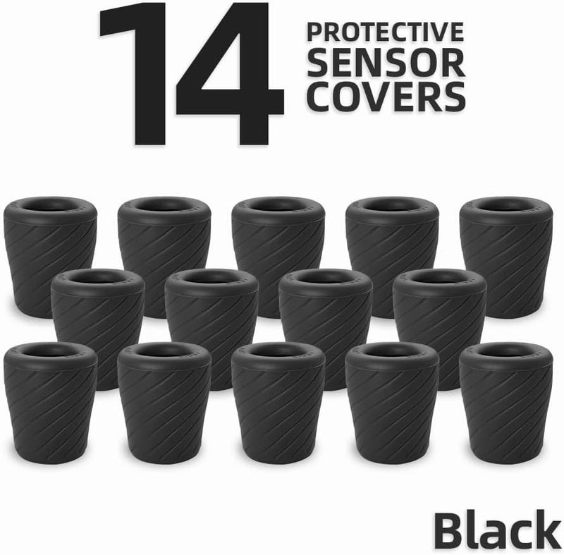 ARYZE 14 Pack Golf Club Sensor Covers – Durable Protection, Compatible with Garmin Approach CT10, Arccos Smart Sensors, Golf Pad Tag, and Other GPS Club Tracking Sensors (Black, Standard) - Image 2